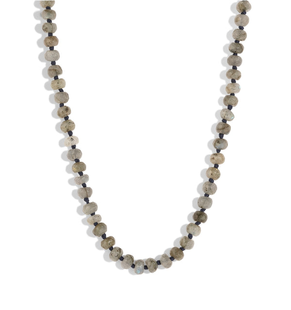 Labradorite Beaded Necklace- Midnight Blue
