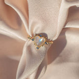 Heavenly Heart Ring- Moonstone