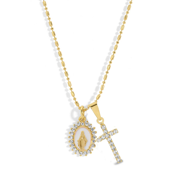 Virgen Maria Multi-Charm Necklace