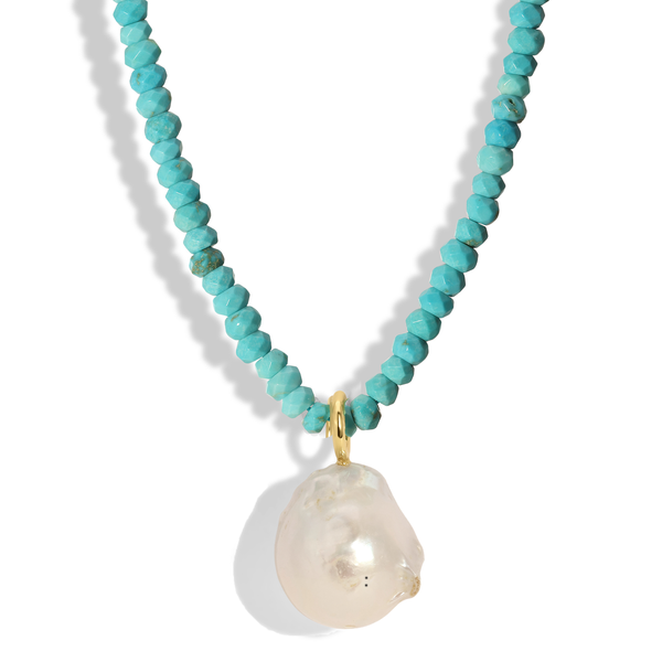 Treasured Pearl Necklace - Turquoise
