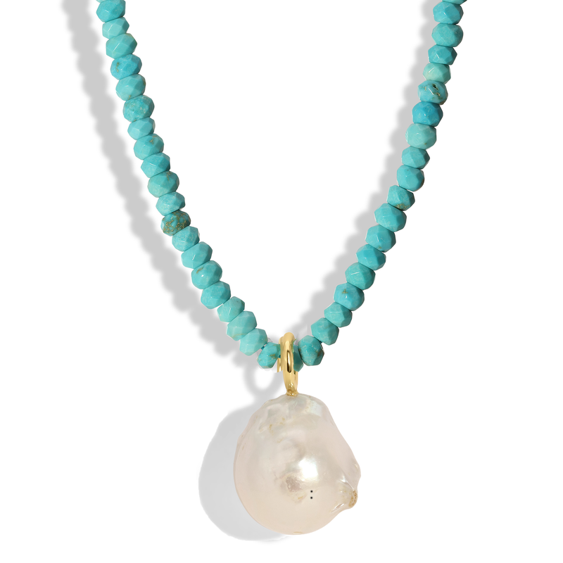 Treasured Pearl Necklace - Turquoise