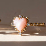 Heavenly Heart Ring - Pink Shell