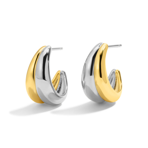 Claudia Mixed Metal Hoop