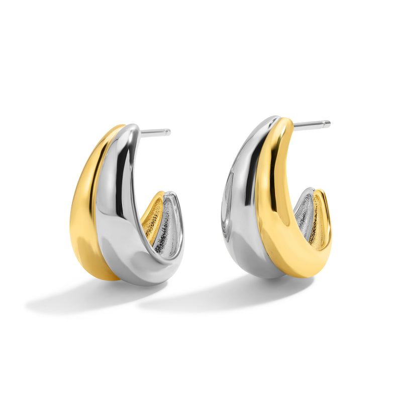 Claudia Mixed Metal Hoop