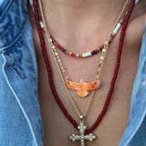 Solara Thunderbird Necklace - Red Conch