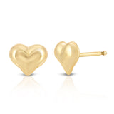 Gold-filled Puffy heart Stud