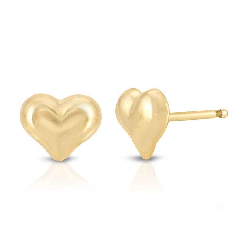 Gold-filled Puffy heart Stud