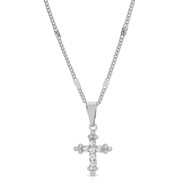 Bali Cross Necklace - Silver