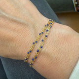 Enamel Beaded Bracelet - NAVY