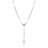Heart of Devotion Rosary - Silver