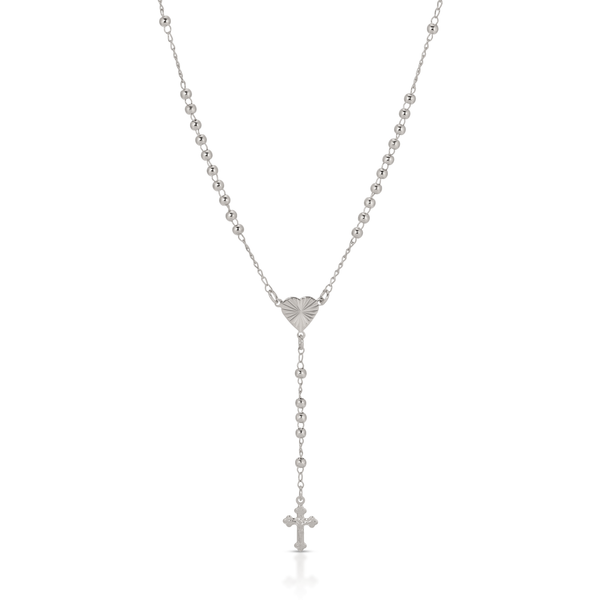 Heart of Devotion Rosary - Silver