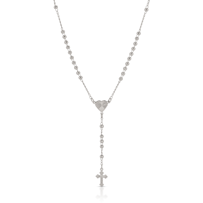 Heart of Devotion Rosary - Silver