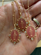 Lady Lourdes Pendant - Pink Rose