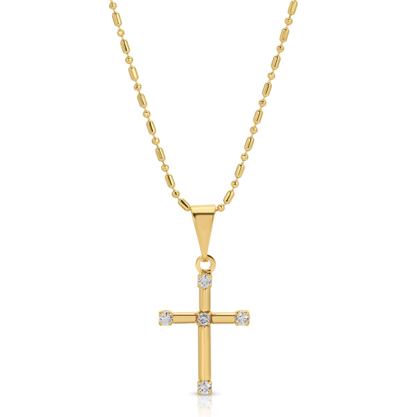 Elizabeth CZ Cross Necklace