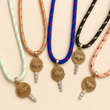 Key of Hope Paracord Necklace - Peach/Sienna