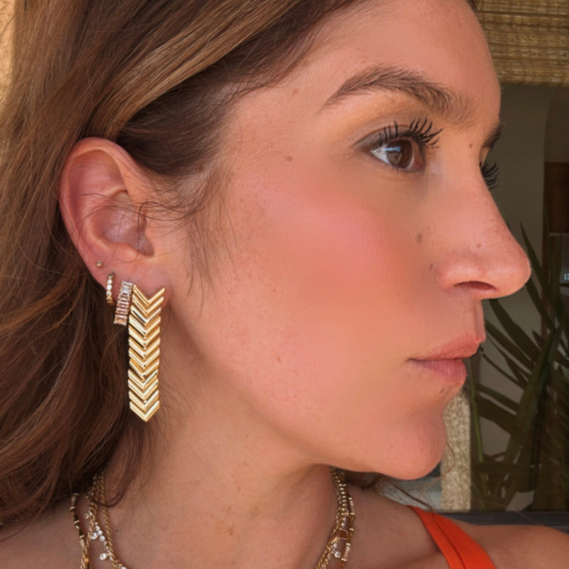 Lani Chevron Earring - Gold