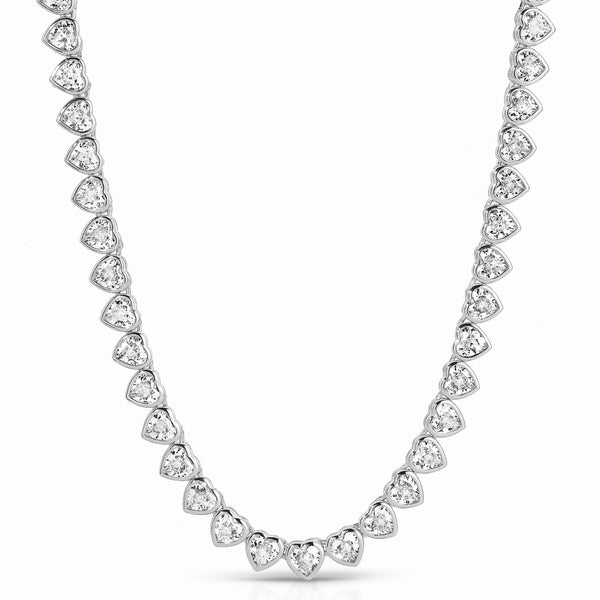 Heavenly Heart Tennis Necklace