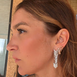 Lani Chevron Earring - Silver