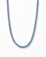 Aurelia Long Strand in French Blue with 3mm faceted zircon beads