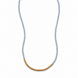 Aurelia Gilded Necklace in French Blue with gold-filled bead detail