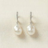 Baroque Pearl Earrings - Silver