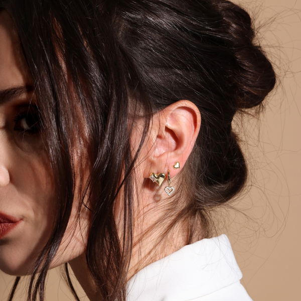 Demi Fine Heart Stud