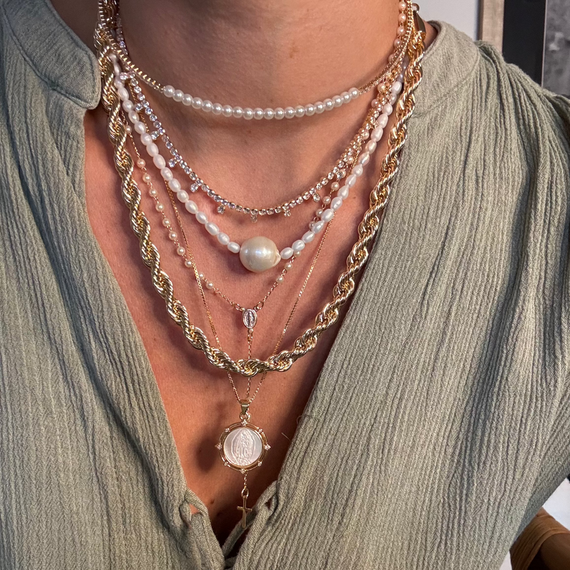 Pearl CZ Choker