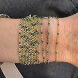 Enamel Beaded Bracelet in Hunter Green