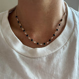 Penelope Tennis Necklace - Black Onyx