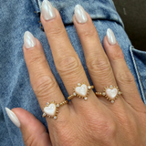 Heavenly Heart Ring - Pink Shell