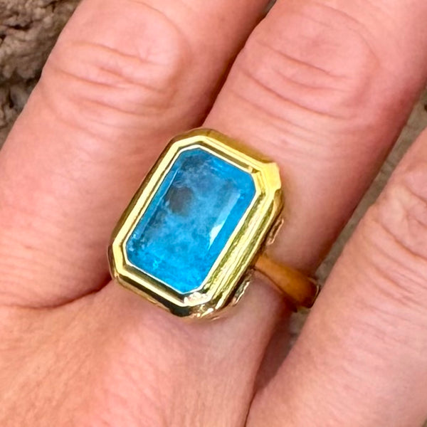 Matron Ring - Sky Blue Topaz
