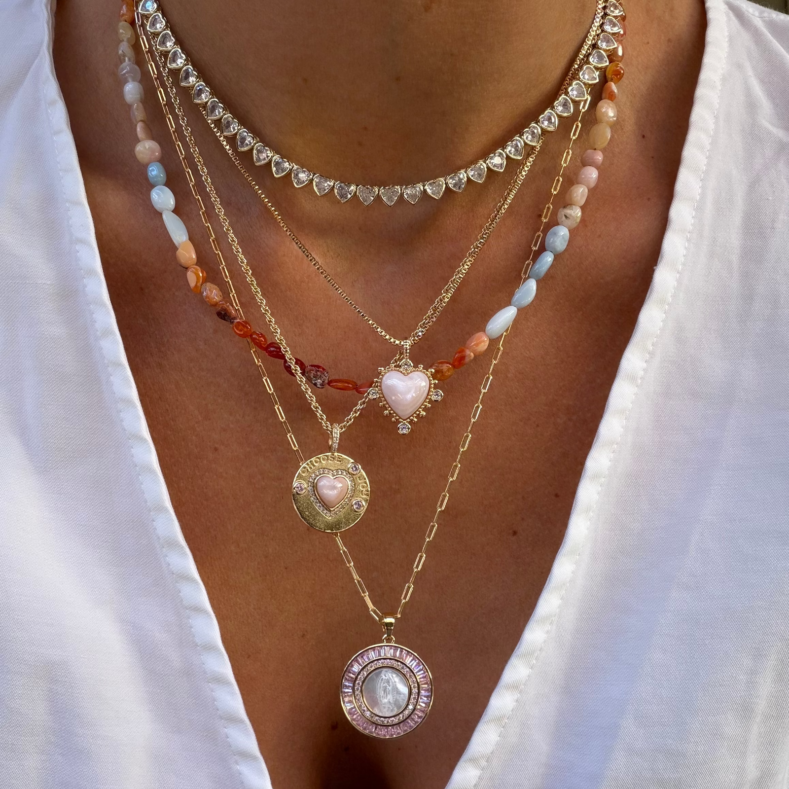 Heavenly Heart Tennis Necklace – Joy Dravecky