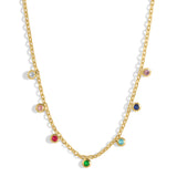 Multi-color CZ Shaker Necklace