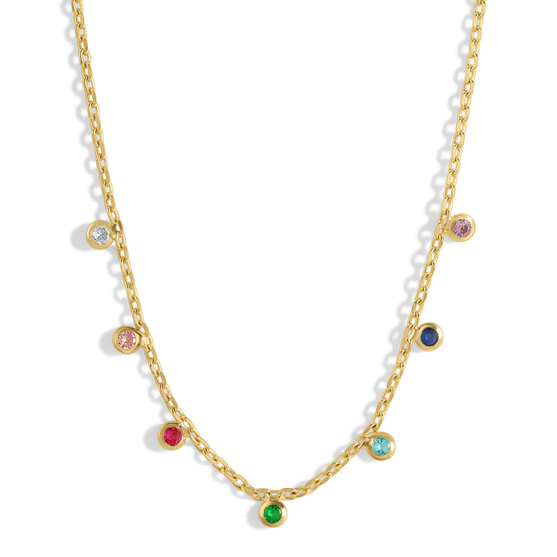 Multi-color CZ Shaker Necklace