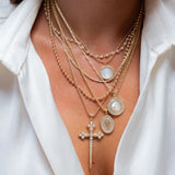 Pearl Trio Necklace - Silver