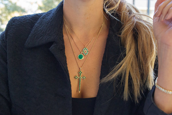 Our Lady Guadalupe Necklace - Green