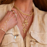 Francesca Cross Necklace - Canary