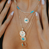 Venus Moon Necklace - Turquoise
