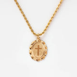 Gold Filled Scalloped Cross