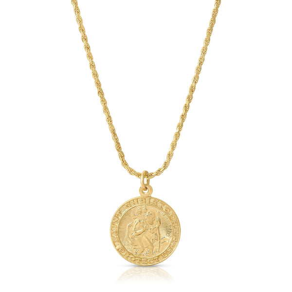 Gold Filled Saint Christopher Charm Necklace