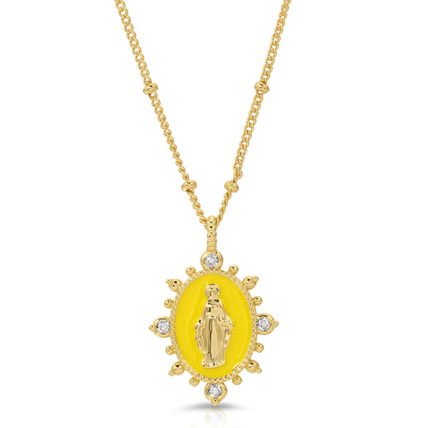 Lady Lourdes Necklace - Neon Yellow