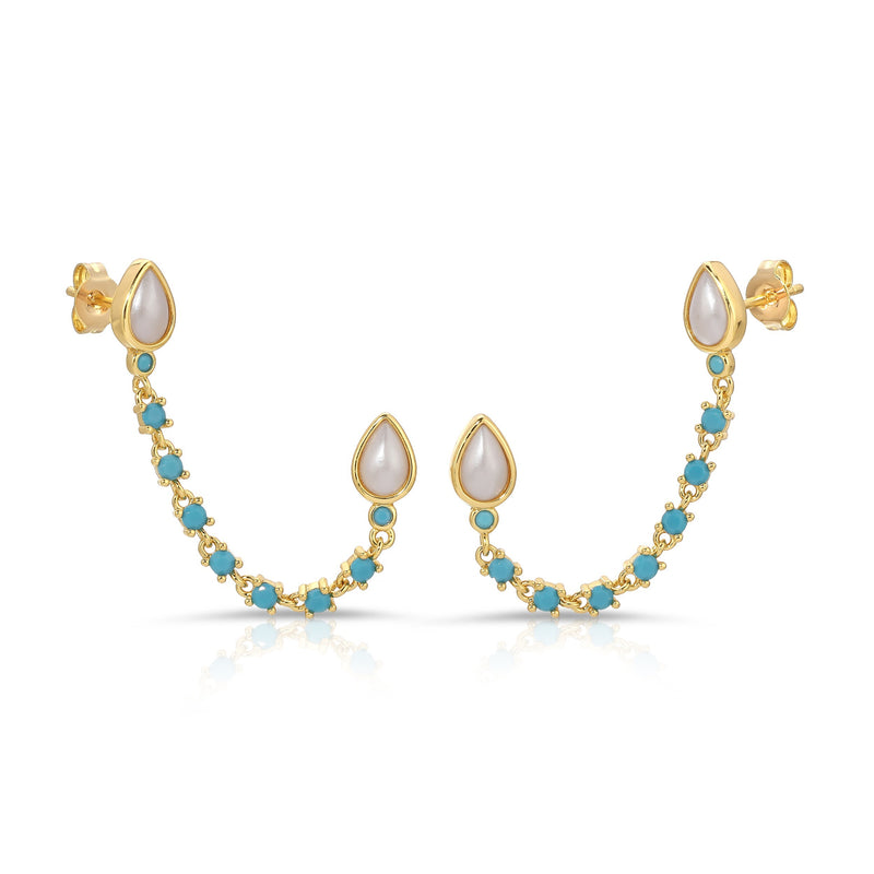 Shay Double Stud- Pearl