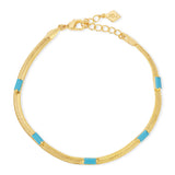 LUXE HERRINGBONE BRACELET- Turquoise OR WHITE