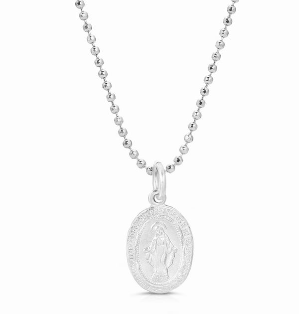 Mini Mary Charm - Silver