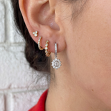 Mini Heirloom Huggie - Silver
