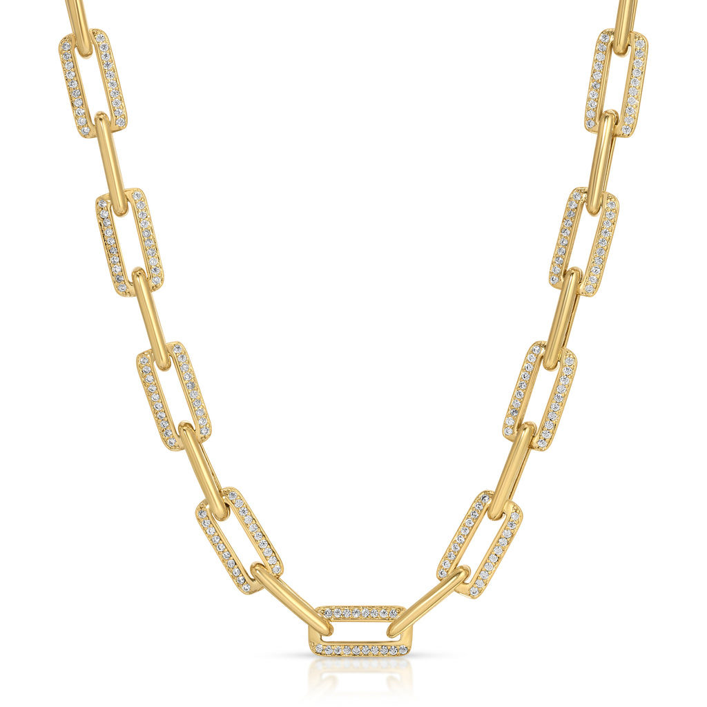 Palm Beach Pave Link Necklace – Joy Dravecky