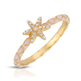 Black Friday Exclusive -Pink enamel and diamond rings