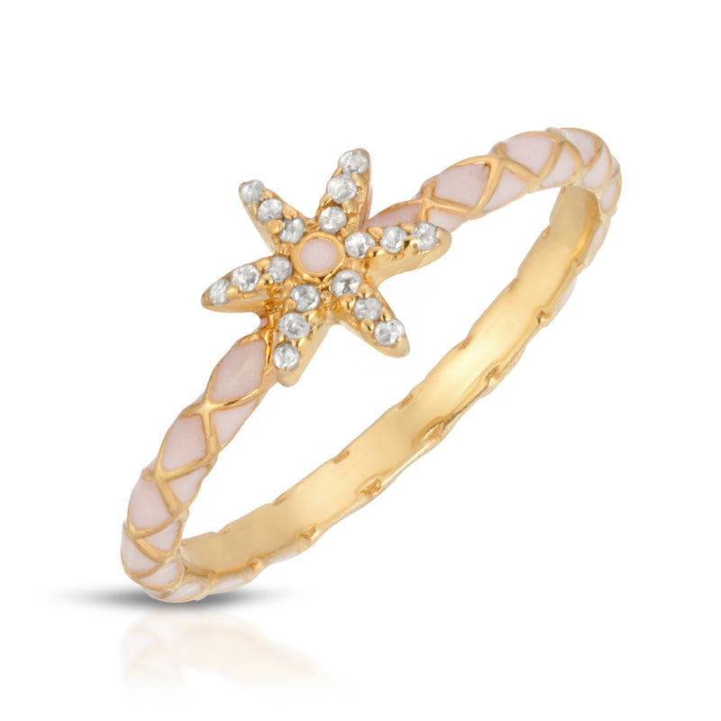 Black Friday Exclusive -Pink enamel and diamond rings