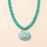 Turquoise and Aquamarine Beaded Necklace