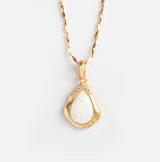 Luster Pendant Necklace - Opal